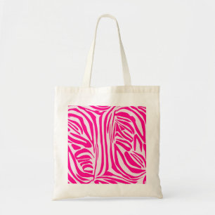 Tote Bag Impression zèbre rose