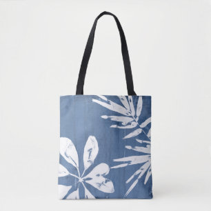 Tote Bag Impressions tropicales d'indigo - verdure