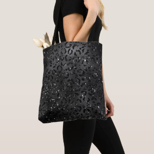 Tote Bag Imprimé léopard guépard noir Motif animal minimal