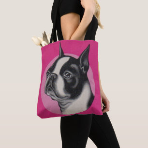 Tote Bag imprimé terrier de Boston