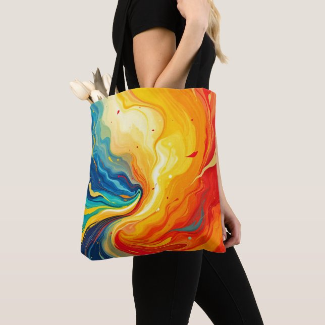 Tote Bag Incendie et eau Abstraits (De près)