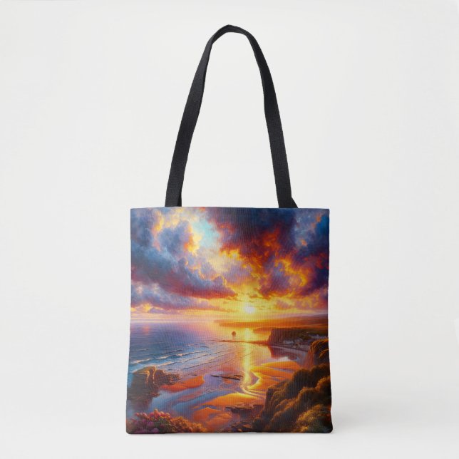 Tote Bag Incendie sur la côte (Devant)