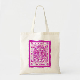 Tote Bag Inde : le design des timbres, le tigre d'acier