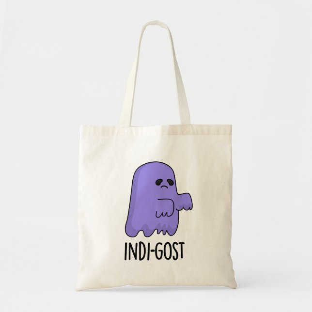 Tote Bag Indi-gost Funny Halloween Indigo Ghost Pun (Devant)