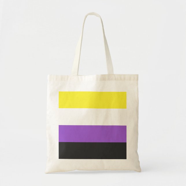 Tote Bag Indicateur de fierté non binaire (Devant)