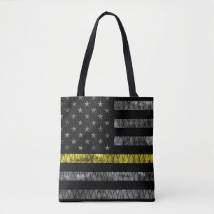 Tote Bag Indicateur de ligne jaune mince du distributeur
