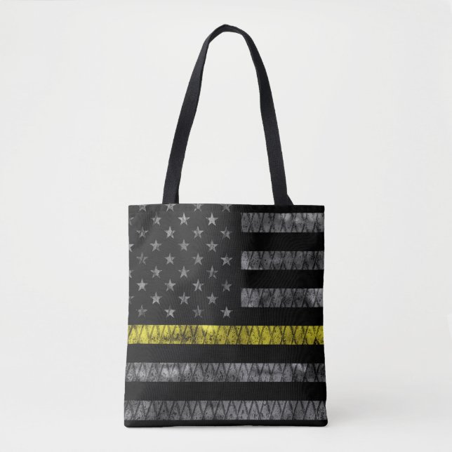 Tote Bag Indicateur de ligne jaune mince du distributeur (Devant)