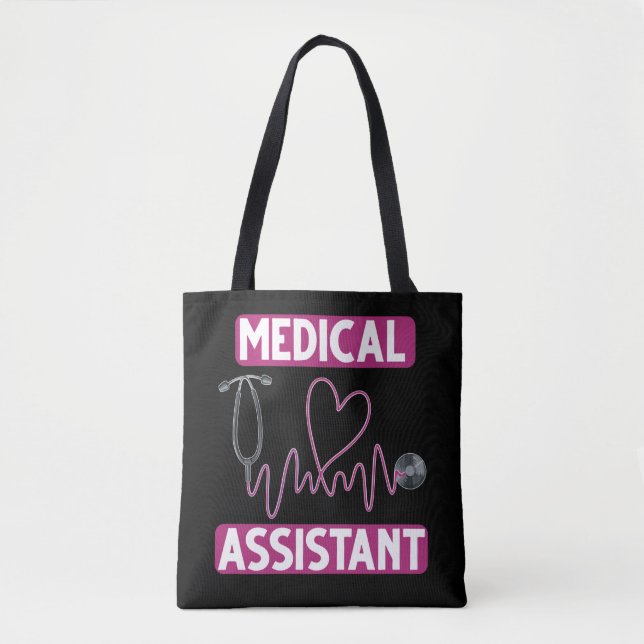 Tote Bag Infirmière adjointe Médicale Stethoscope (Devant)