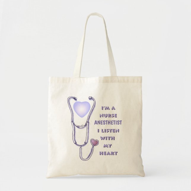 Tote Bag Infirmière anesthésiste stéthoscope (Devant)