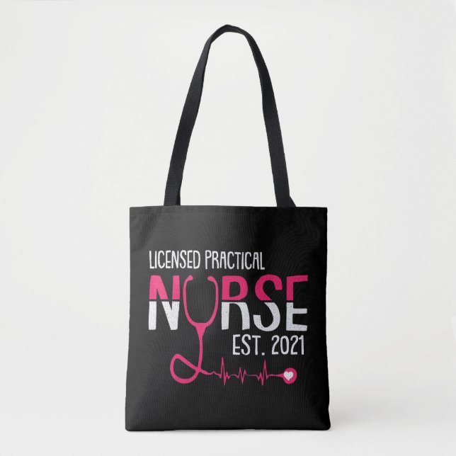Tote Bag Infirmière autorisée Étudiante LPN LVN diplômée (Devant)