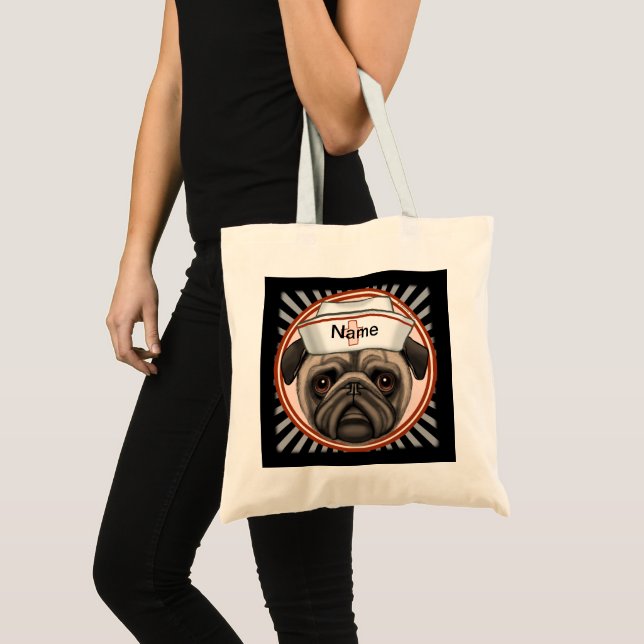 Tote Bag infirmière carlin (Devant (produit))