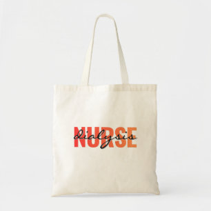 Tote Bag Infirmière de dialyse Typographie moderne