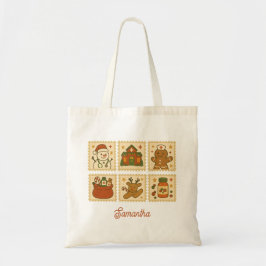 Tote Bag Infirmière de fête Collage de Noël | Fêtes