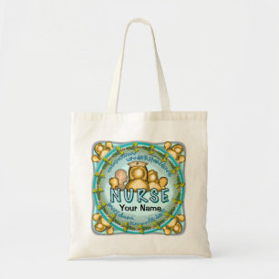 Tote Bag infirmière devise arc-en-ciel