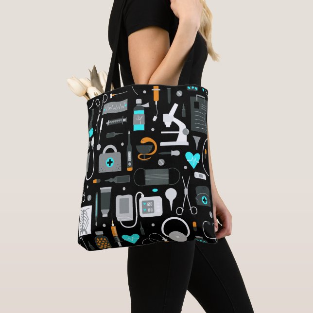 Tote Bag Infirmière Docteur Médecine Cadeau (De près)