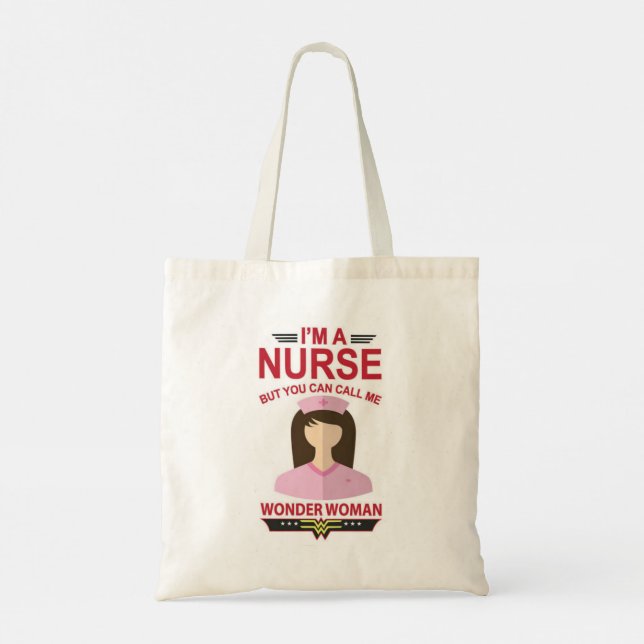 Tote Bag Infirmière drôle (Dos)