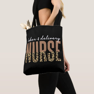 Tote Bag Infirmière du travail et de l'accouchement Cheetah