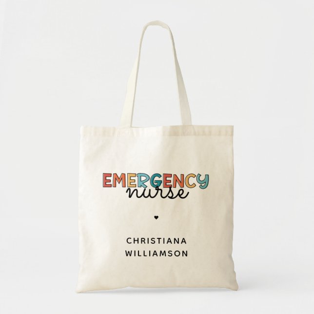 Tote Bag Infirmière d'urgence sur mesure infirmière infirmi (Devant)