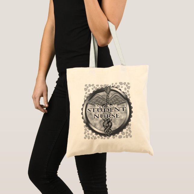 Tote Bag Infirmière étudiante grise (Devant (produit))