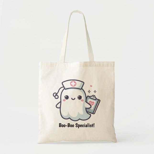 Tote Bag Infirmière fantôme sur mesure Halloween (Devant)