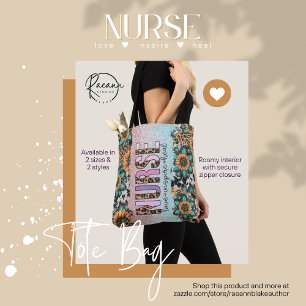 Tote Bag Infirmière Love Inspire Heal Fourre-tout