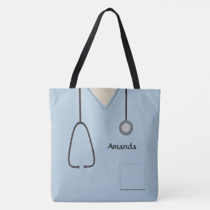 Tote Bag Infirmière Médicale Scrubs Light Blue AOPLT