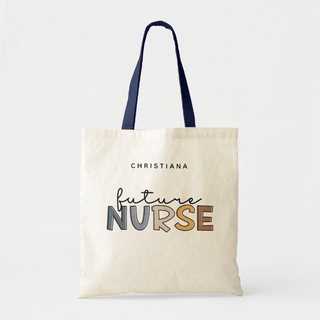 Tote Bag Infirmière personnalisée | Cadeaux étudiants en so (Devant)
