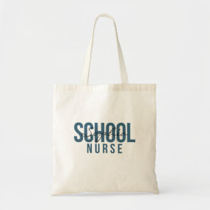 Tote Bag Infirmière scolaire personnalisée Nom Typographie 