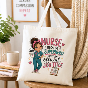 Tote Bag Infirmière Super-héroïne Fantaisiste