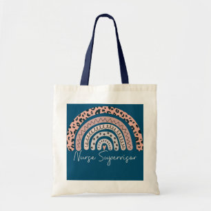 Tote Bag Infirmière superviseur Leopard Rainbow Appréciatio