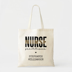 Tote Bag Infirmière sur mesure NP cheetah Graduation