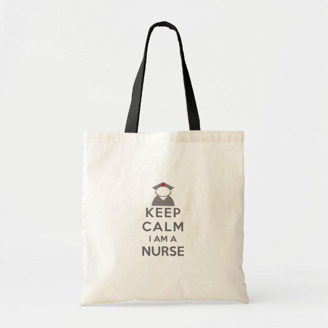Tote Bag Infirmière Symbole Garder le calme Je suis infirmi (Devant)