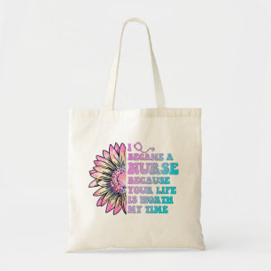Tote Bag Infirmière Votre vie vaut la peine Mon temps