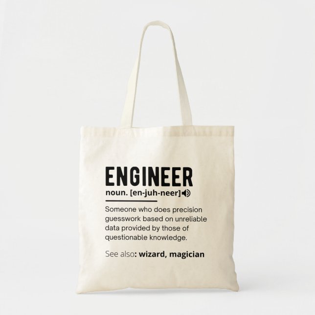 Tote Bag Ingénieur Définition Ingénierie Cadeau (Devant)