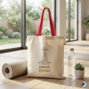 Tote Bag Inhale Exhale Yoga Méditation Pose du Lotus Minima
