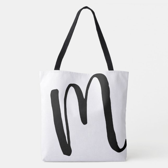 Tote Bag initial witname white simple & nice (Dos)