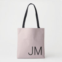 Initiales Monogrammées Surdimensionnées Rose Pâle