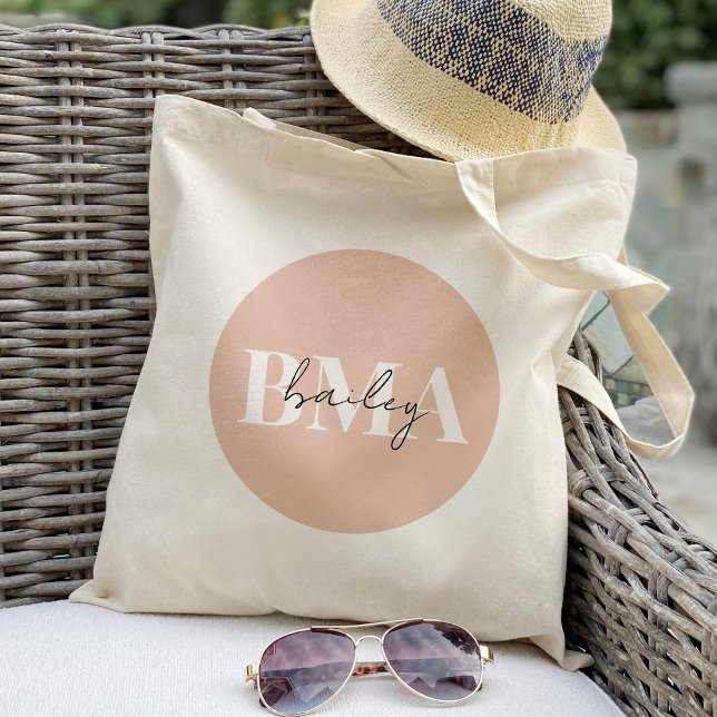 Tote Bag Initiales Monogrammes Chic Personnalisé (Créateur téléchargé)