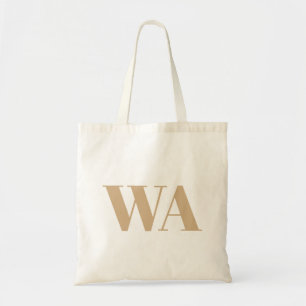 Tote Bag Initiales Monogrammes simples à deux lettres