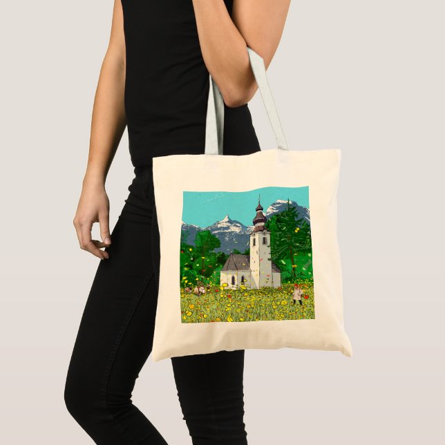 Tote Bag Innsbruck Autriche Paysage Art Whimsical (Devant (produit))