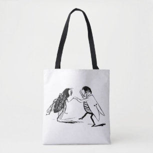 Tote Bag Insectes vintage dansant ; mouche bleue