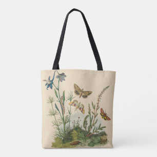 Tote Bag Insectes vintages, Papillons, Caterpillar