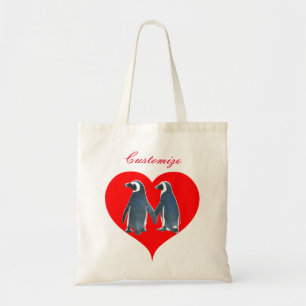 Tote Bag Inséparables Penguin Coeurs couple Thunder_Cove