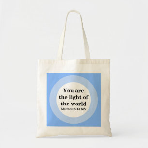 Tote Bag Inspirationnel Vous êtes la lumière du bleu du mon