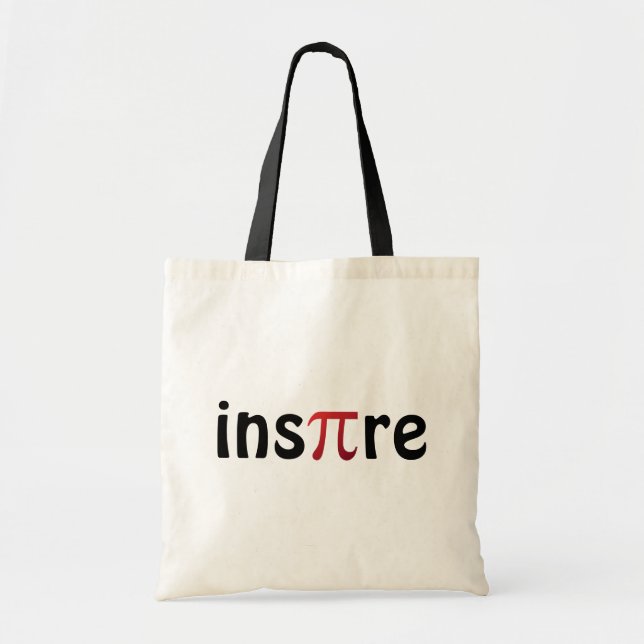 Tote Bag Inspirez le rouge de noir de geek de maths (Devant)