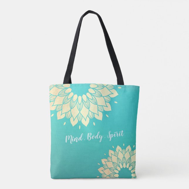 Tote Bag Instructeur de méditation Yoga Studio Golden Manda (Dos)