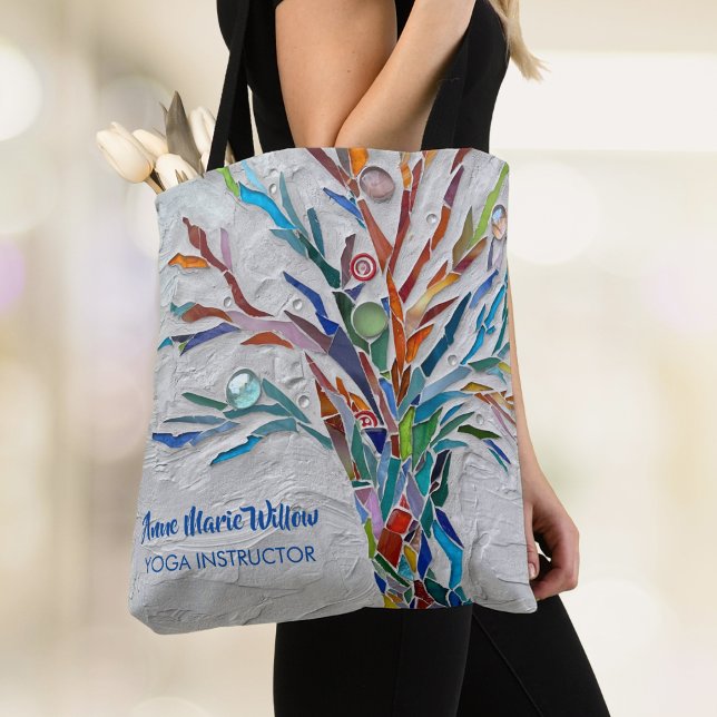Tote Bag Instructeur De Yoga De L'Arbre De Vie (Créateur téléchargé)
