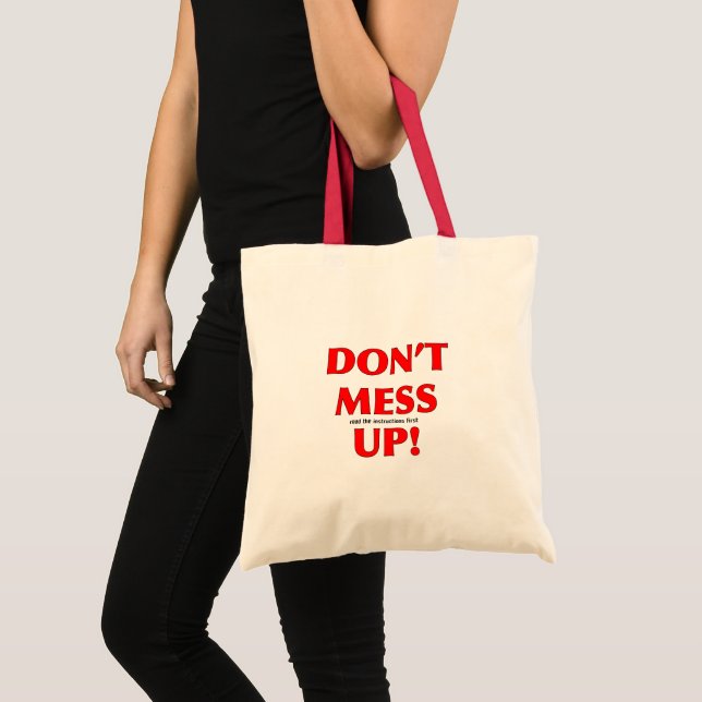 Tote Bag Instructions de prise (Devant (produit))