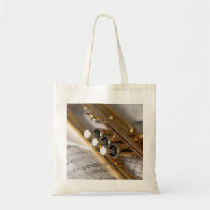 Tote Bag Instrument en laiton de trompette et de feuille de