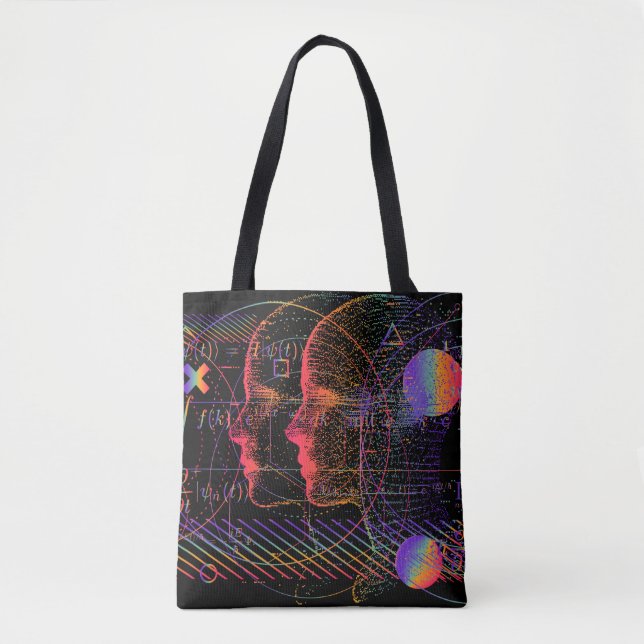 Tote Bag Intelligence artificielle et conception de la réal (Devant)
